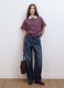 Blue balloon-fit pure cotton jeans_0