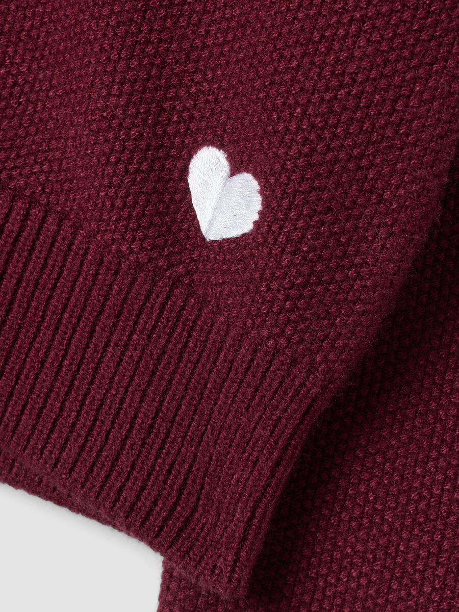 Red Viscose-Blend V-Neck Jumper, Regular Fit_1