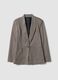 Blazer beige in viscosa elasticizzata a fantasia_4