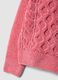 Pink crew-neck cable-knit jumper, regular fit_3
