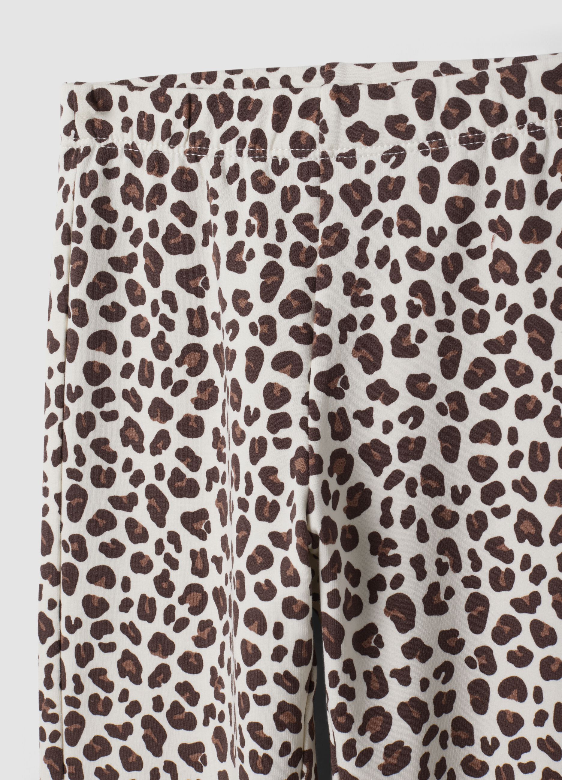 White organic stretch cotton leggings