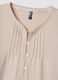 Camicia da notte beige in misto cotone organico con scollo a V_1