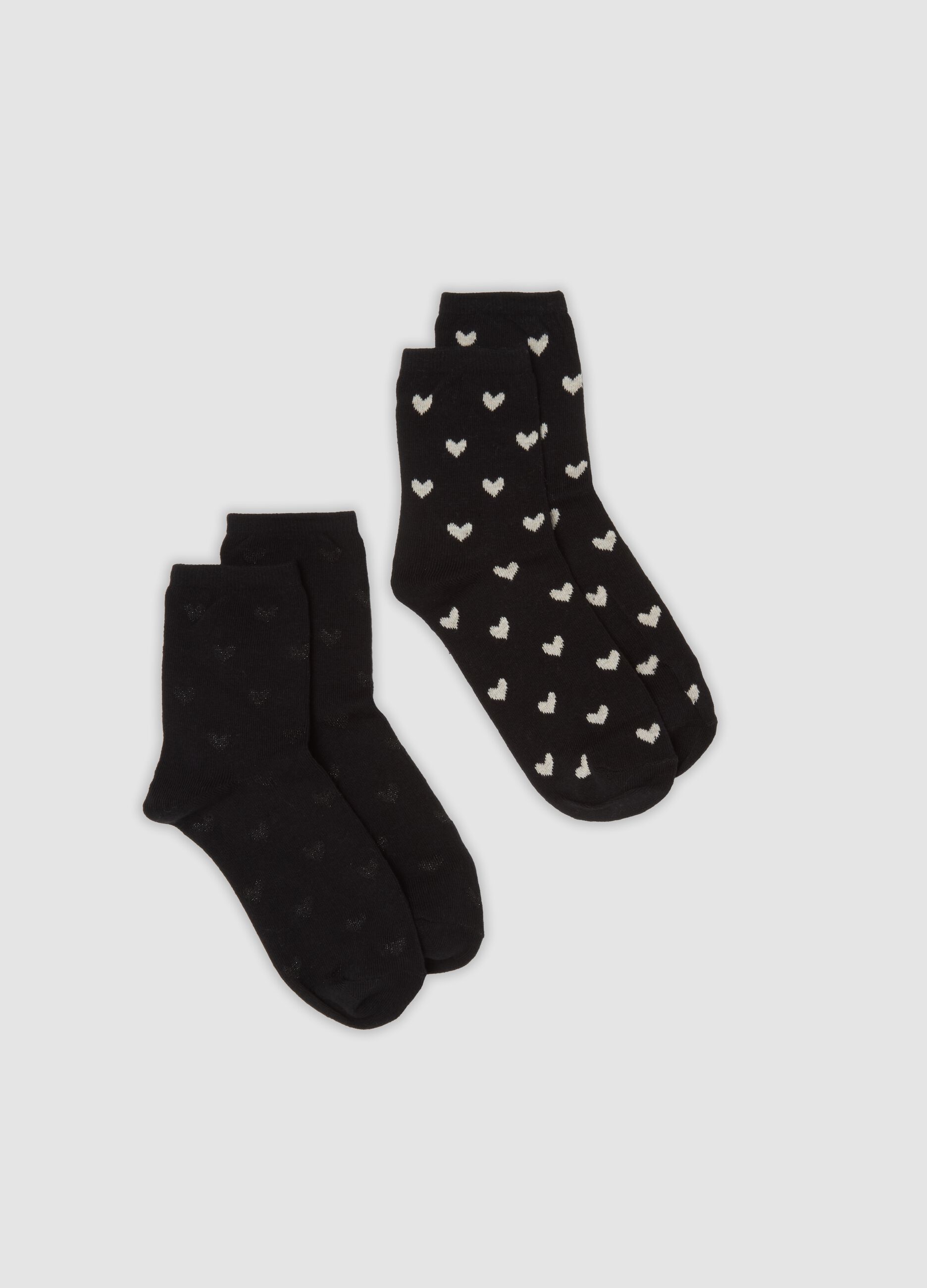 2-pack of black stretch organic cotton socks