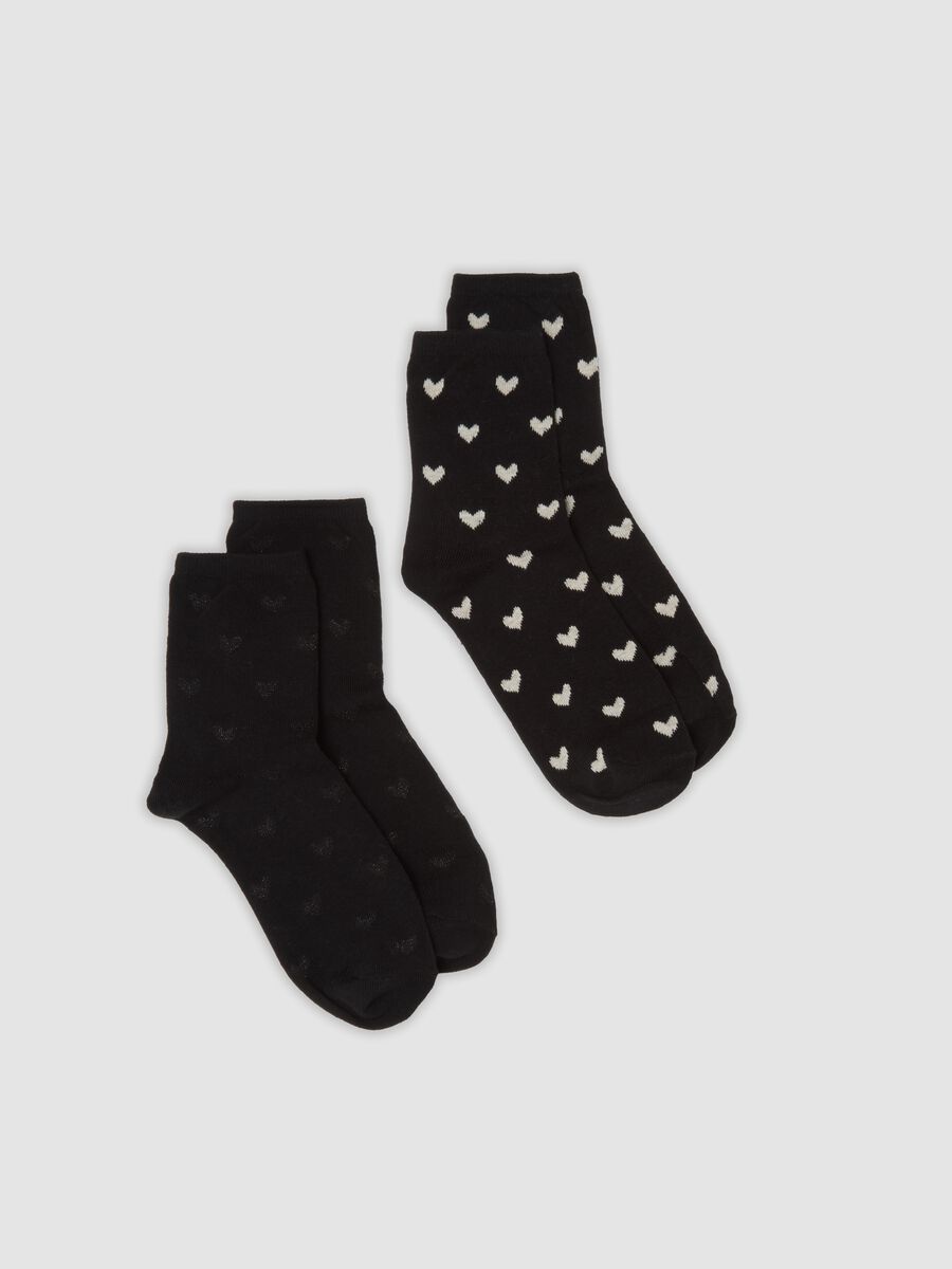 2-pack of black stretch organic cotton socks_0