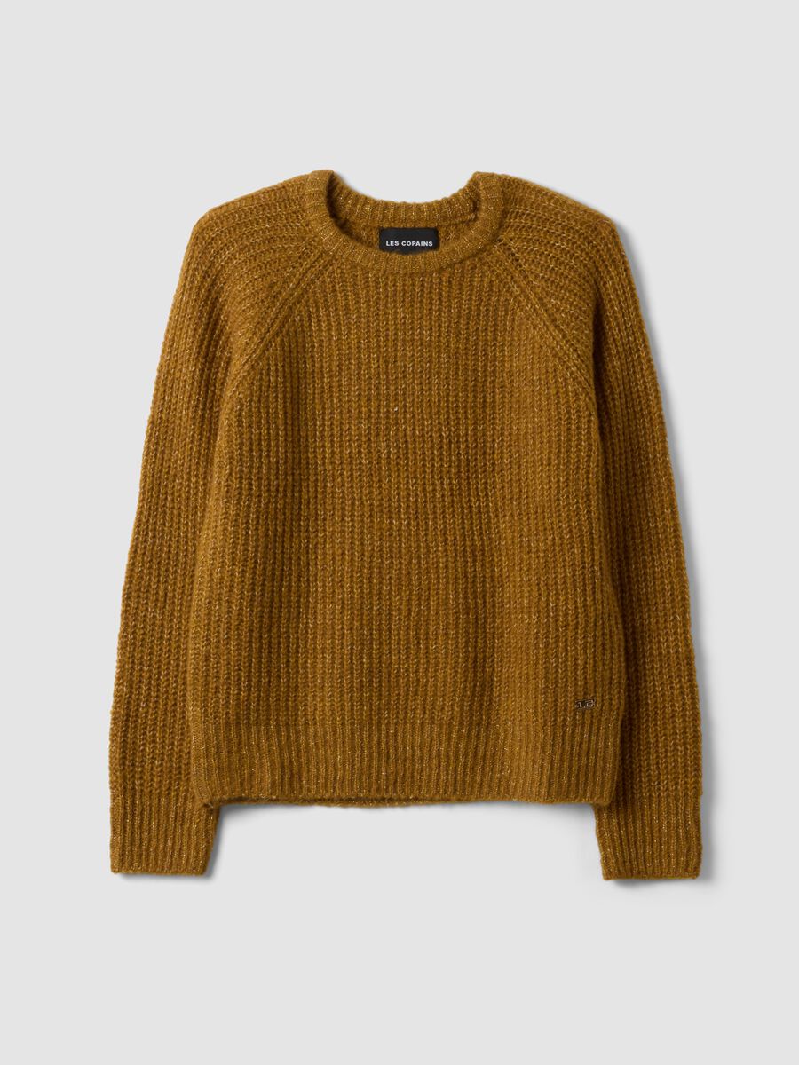 Yellow ribbed stretch wool jumper, regular fit_4