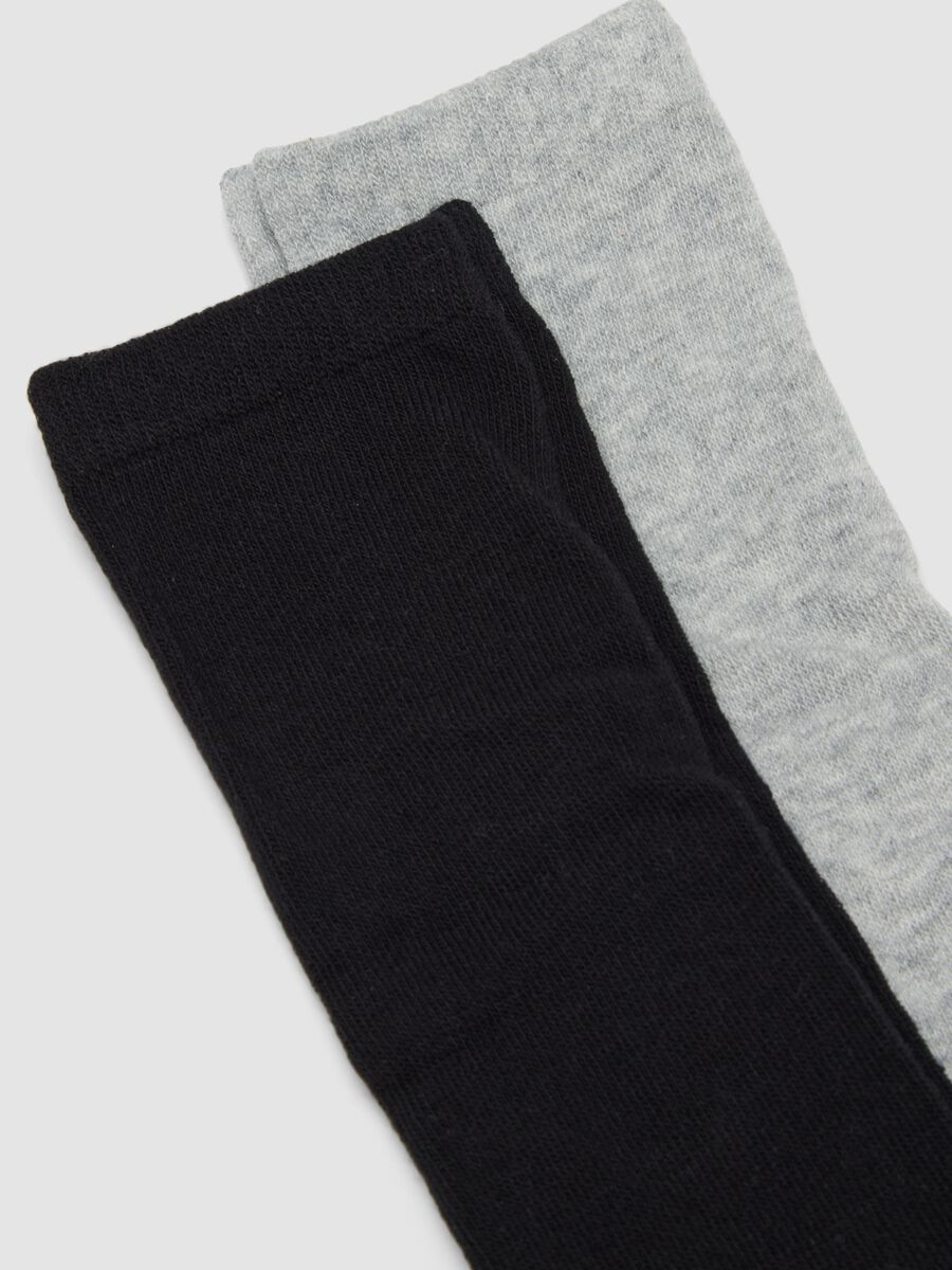 3-pack of long blue socks in stretch organic cotton_1