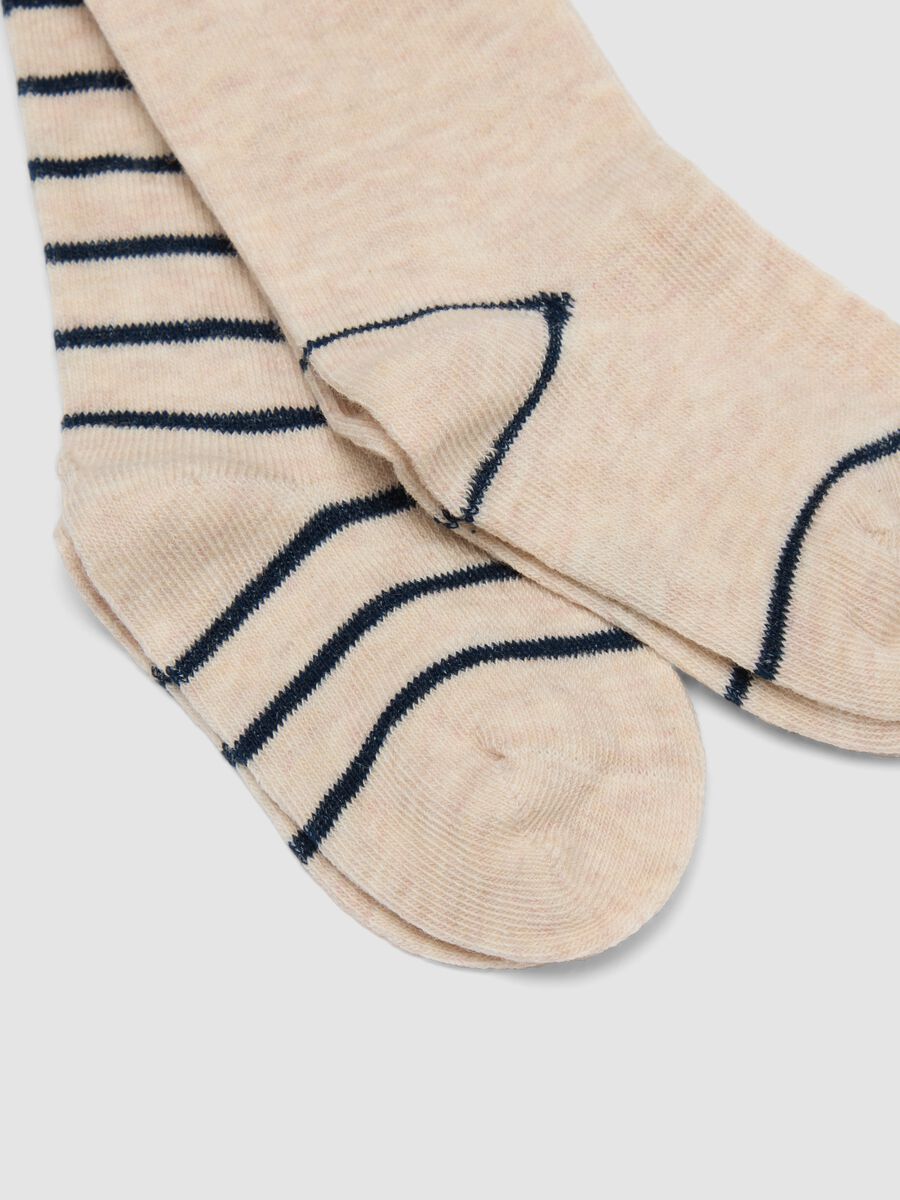 Tripack di calze lunghe beige in cotone organico elasticizzato_2