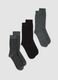 3-pack of grey mid-calf socks in stretch organic cotton_0