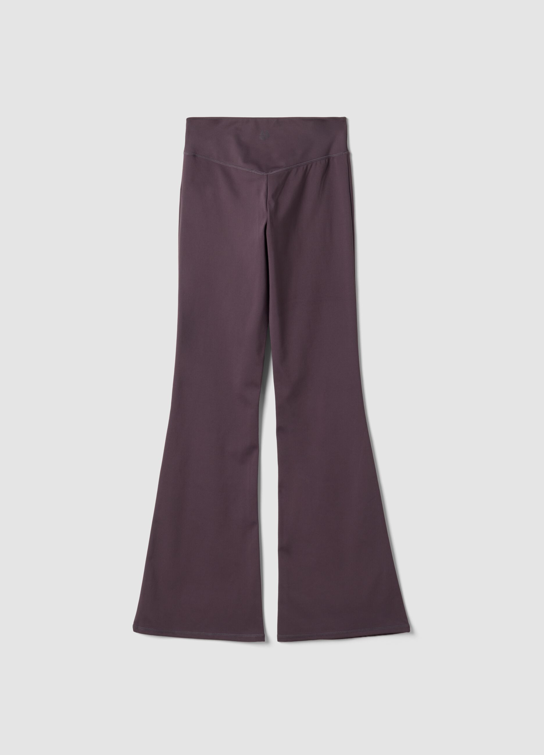Purple flared leggings in breathable stretch fabric ALTAVIA STUDIO
