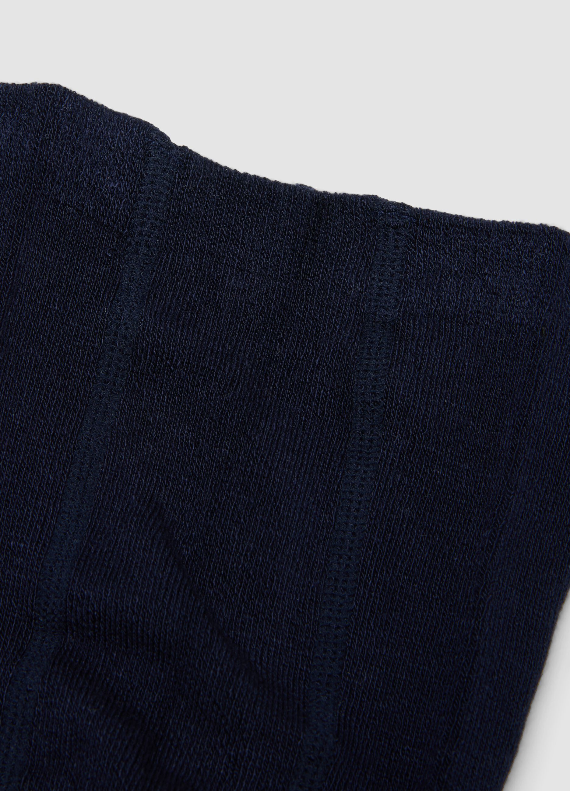 Collant blu in tessuto elasticizzato