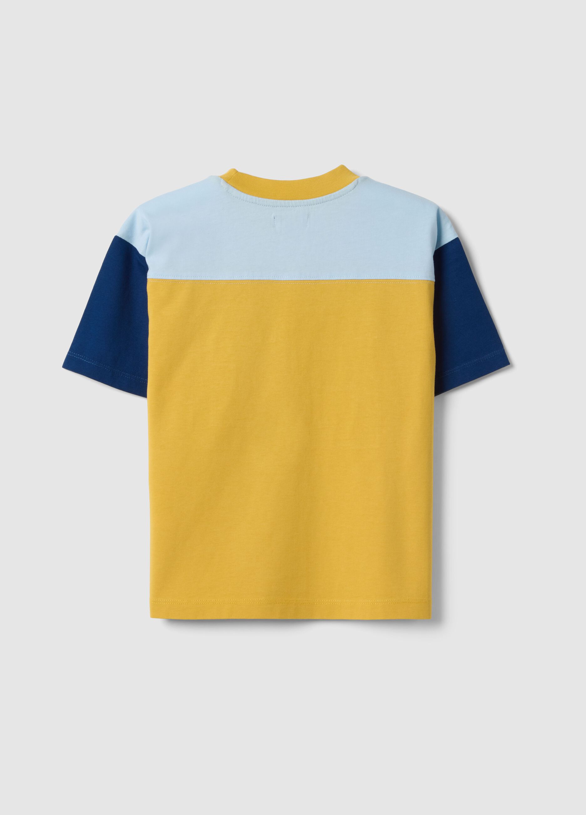 Multicolour pure cotton children's t-shirt regular fit with number 23
