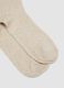 Long beige ribbed socks in pure organic cotton_1