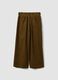 Pantaloni verdi in puro cotone a coste regular fit_2
