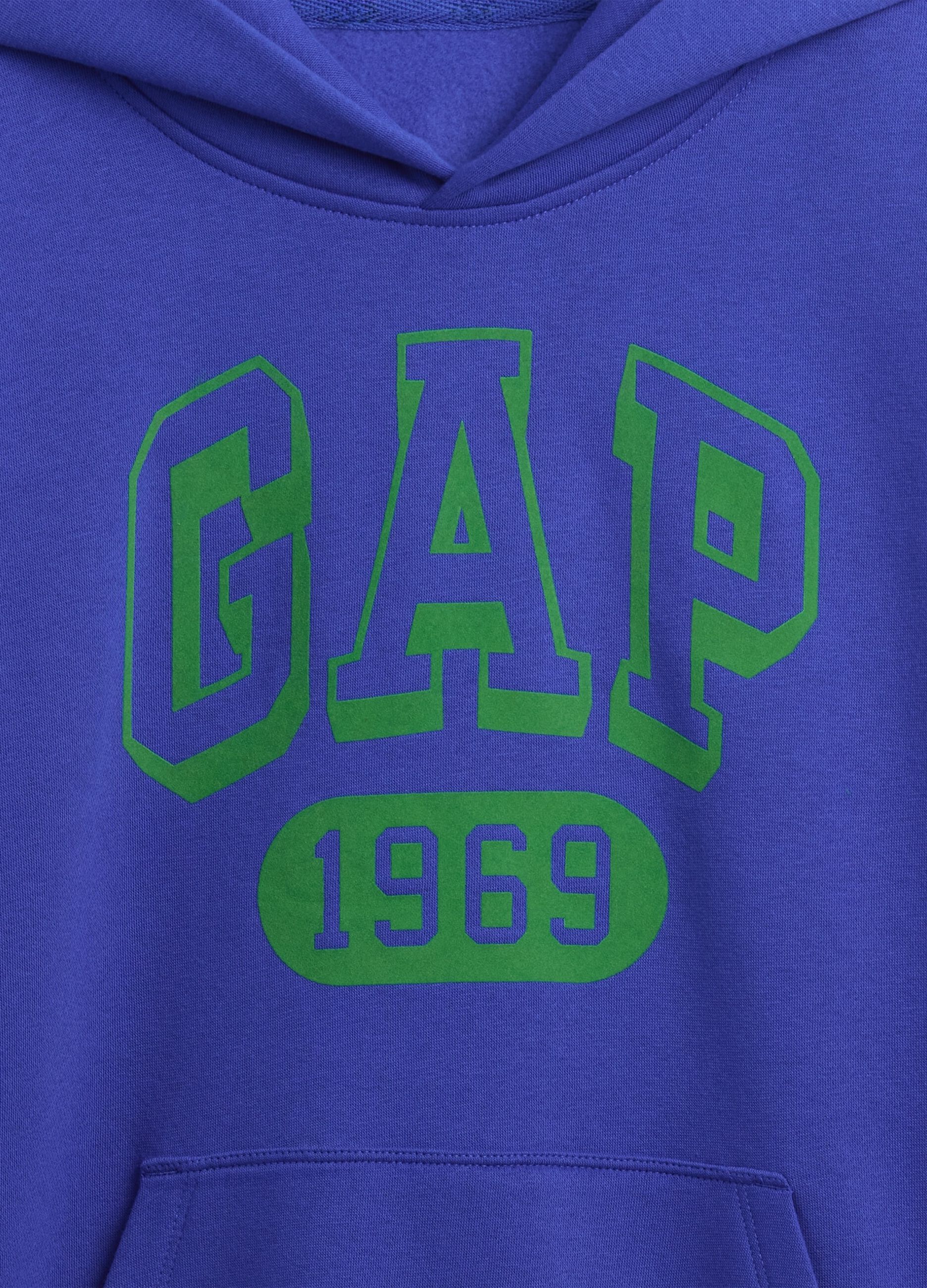 Blue hoodie for boys with logo