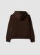 Brown organic cotton hoodie in relaxed fit_1