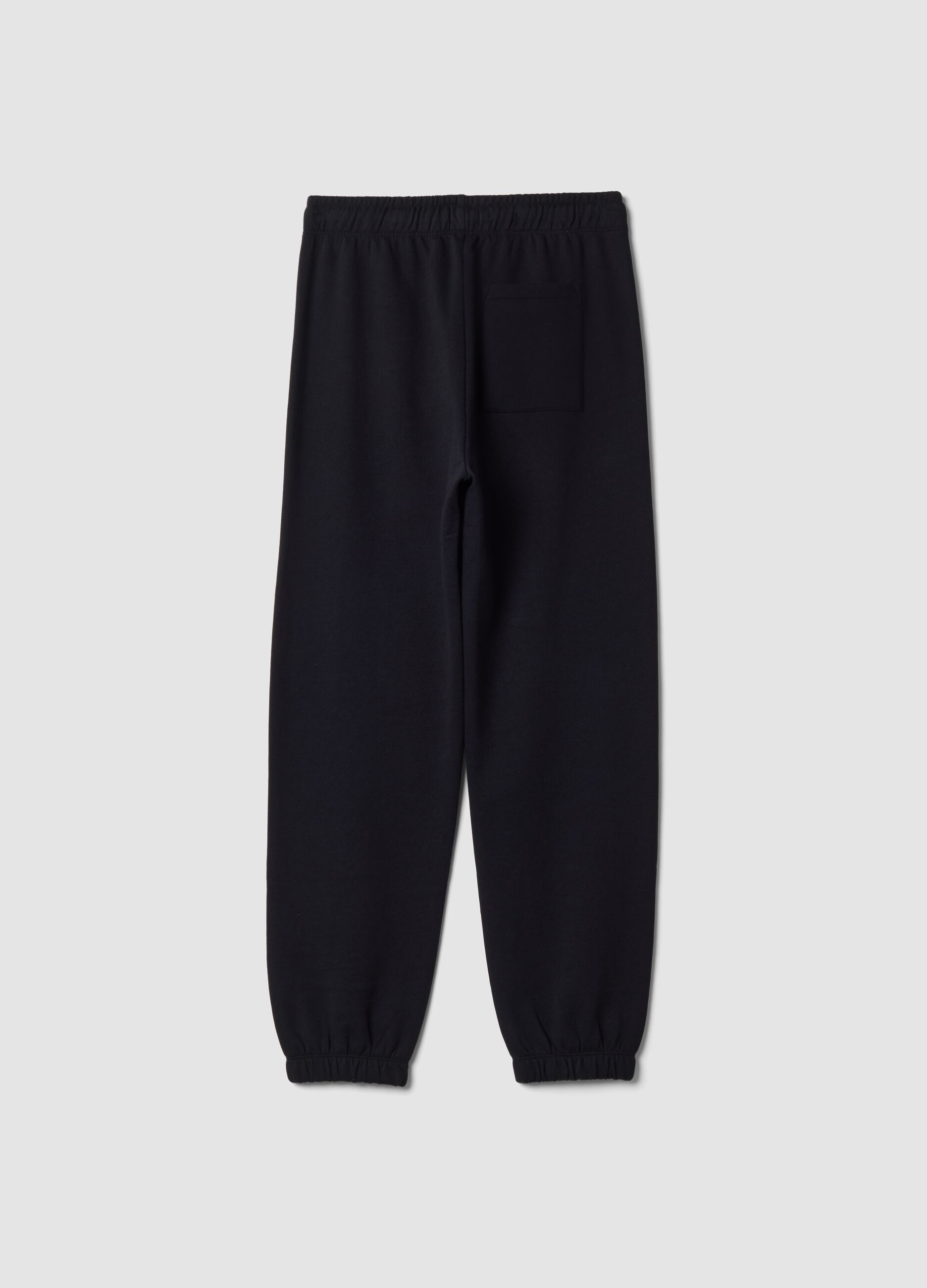 Jogger neri in puro cotone organico relaxed fit