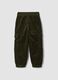Green pure cotton cargo joggers, relaxed fit_2