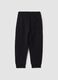Pantaloni jogger neri in puro cotone regular fit_2
