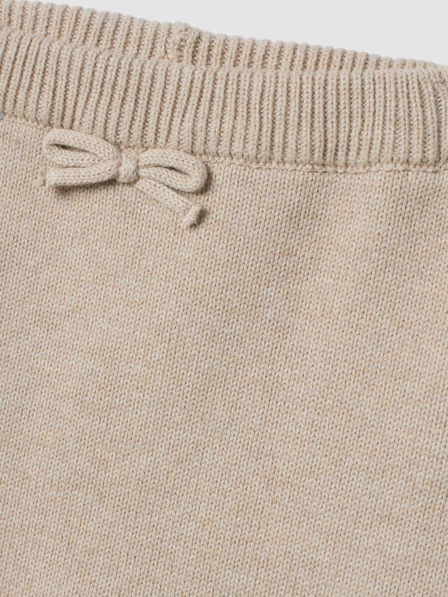 Completo beige in puro cotone organico a maglia_2