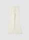 White flare trousers in pure organic cotton_0