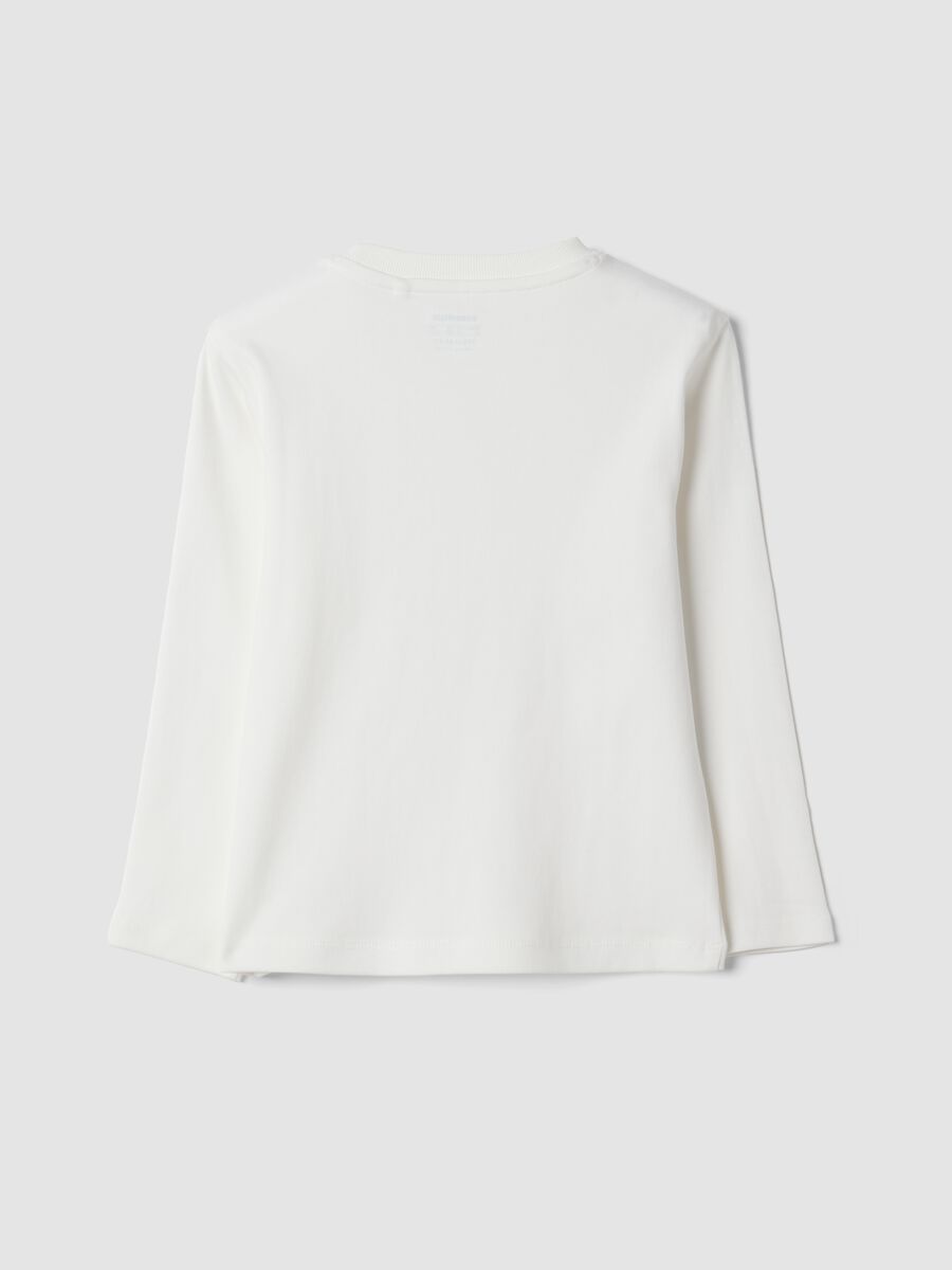 White crew-neck T-shirt in pure organic cotton_1