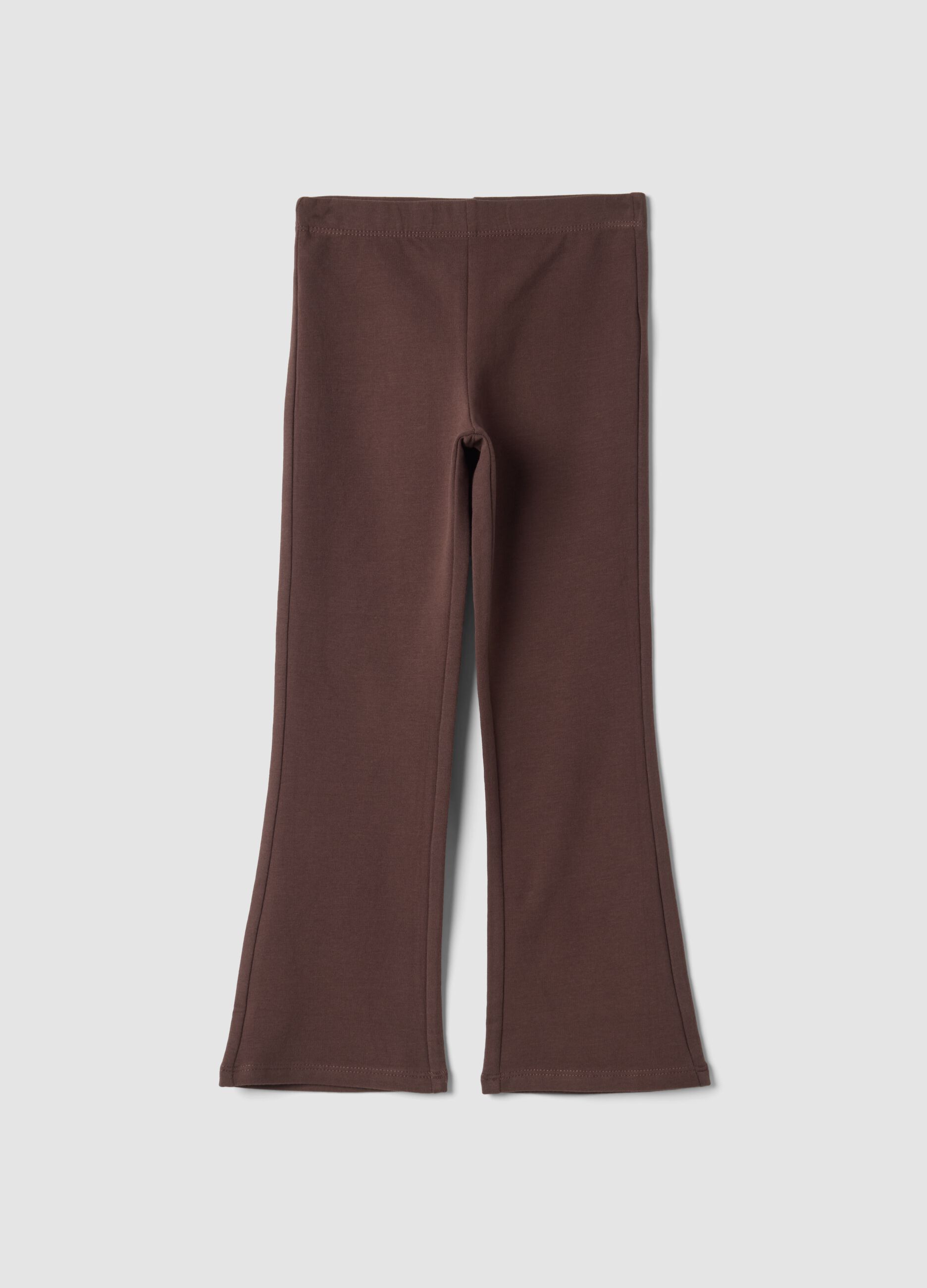 Brown skinny-fit leggings in stretchy organic cotton