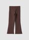 Brown skinny-fit leggings in stretchy organic cotton_0