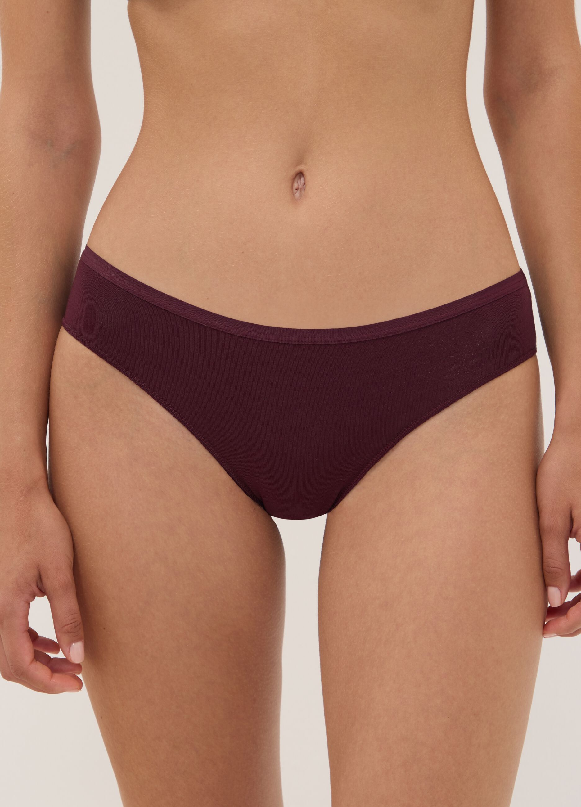 Multipack di cinque slip multicolor in cotone organico elasticizzato