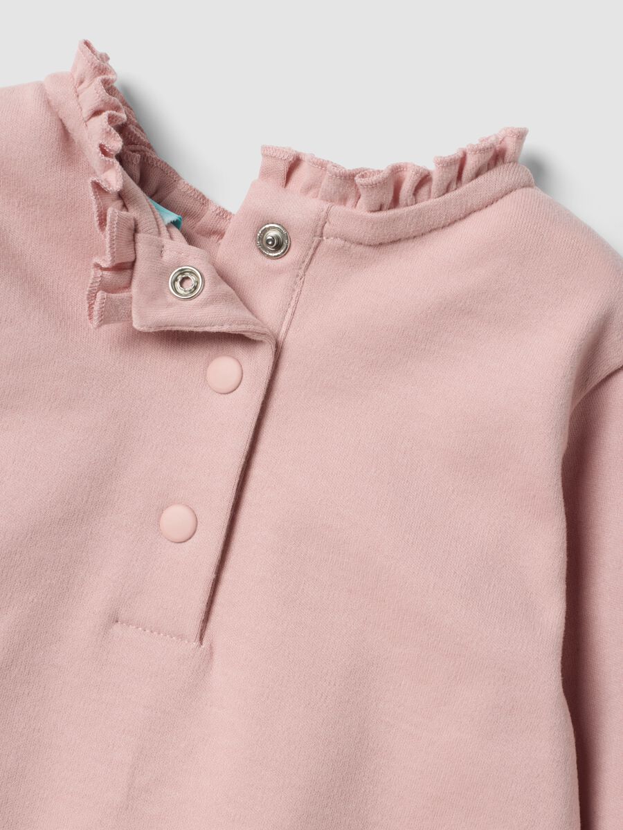 Pink organic cotton T-shirt with The Aristocats print for baby girl_3