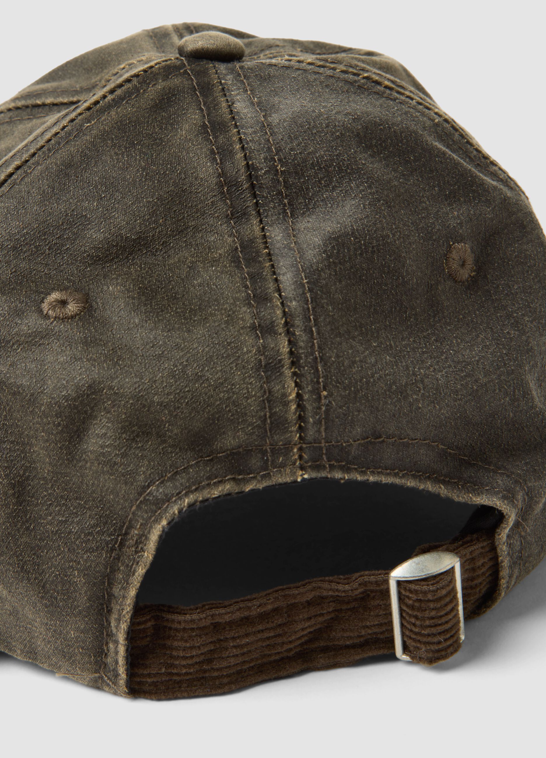 Brown cotton-blend baseball cap