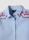 Light blue pure cotton shirt with floral embroidery_1