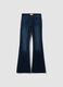 Blue stretch-cotton flared jeans_4