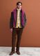 Brown regular-fit stretch cotton corduroy chino trousers_0