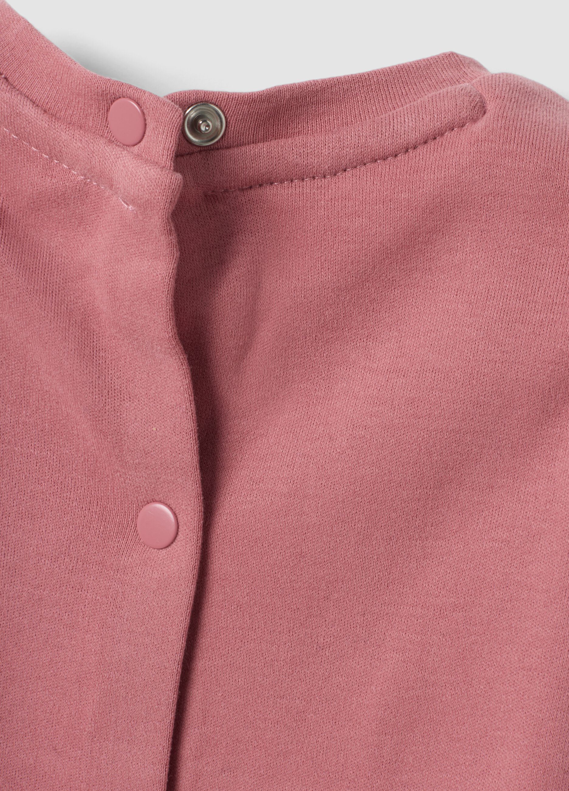 Pink pure organic cotton T-shirt with print, regular fit