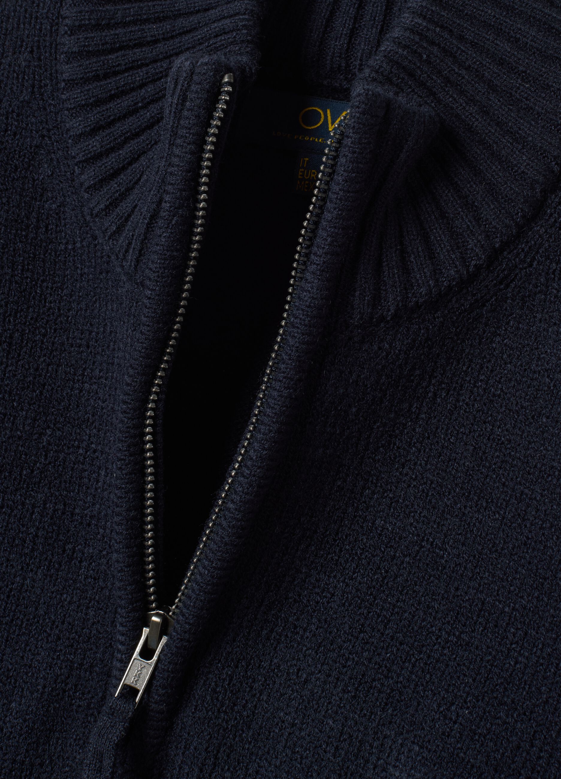Blue regular-fit long-sleeve half-zip top