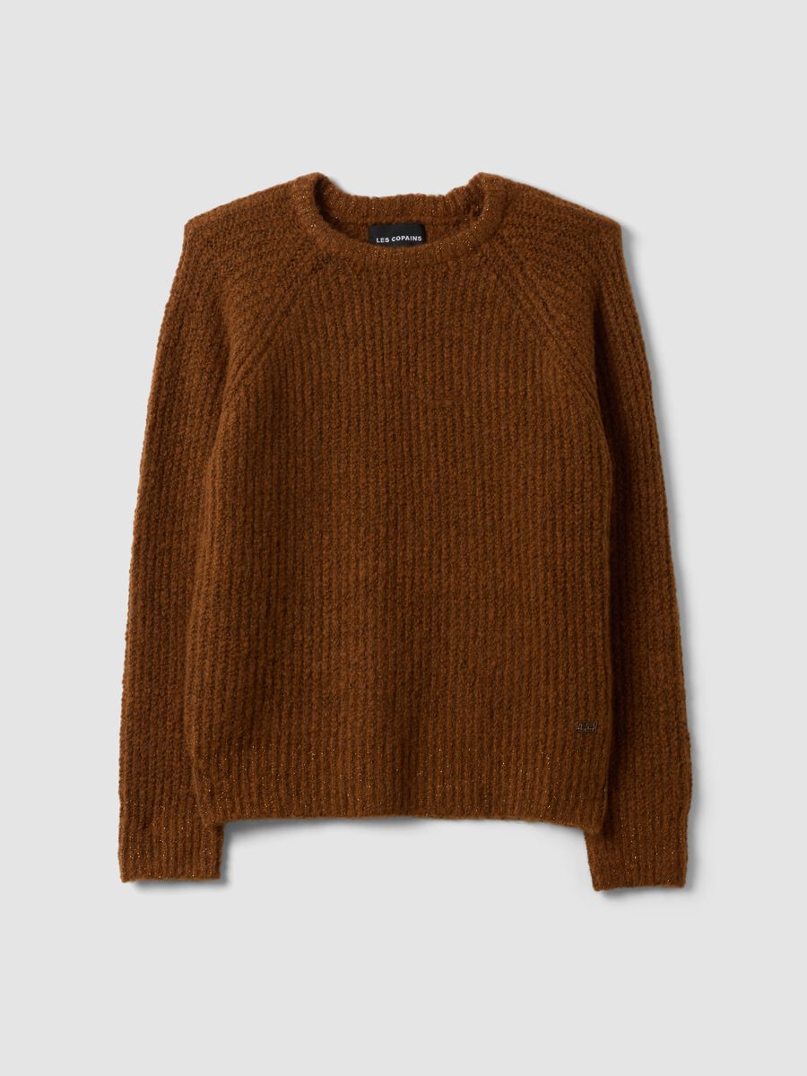 Brown regular-fit ribbed stretch-wool jumper_4
