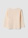 Beige crew-neck T-shirt in pure organic cotton_1
