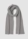 Sciarpa grigio melange a coste in maglia_0