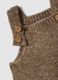 Salopette beige melange in tessuto elasticizzato_3