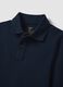 Blue long-sleeve polo shirt in pure organic cotton_2