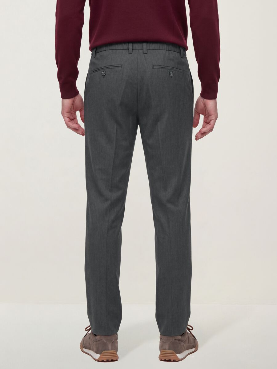 Grey slim-fit stretch viscose twill chino trousers_2