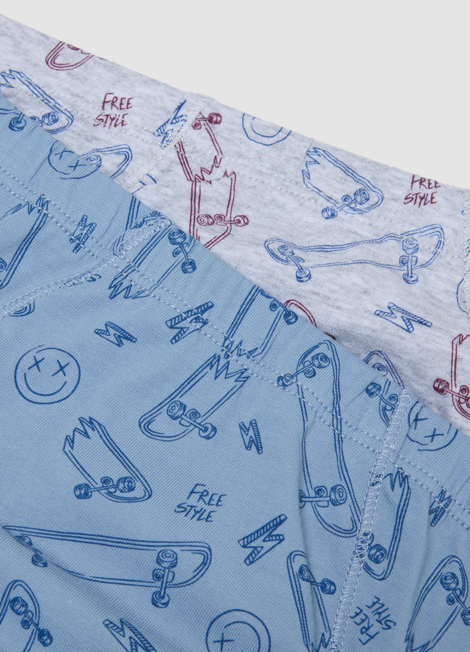 Multipack of five multicolour briefs in pure organic cotton jersey