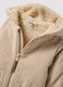 Beige padded hooded jacket with zip_2