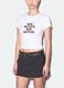White fitted pure cotton T-shirt with Six Seven front print_2
