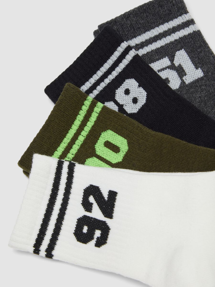 Pack of five short socks in stretchy organic cotton_2