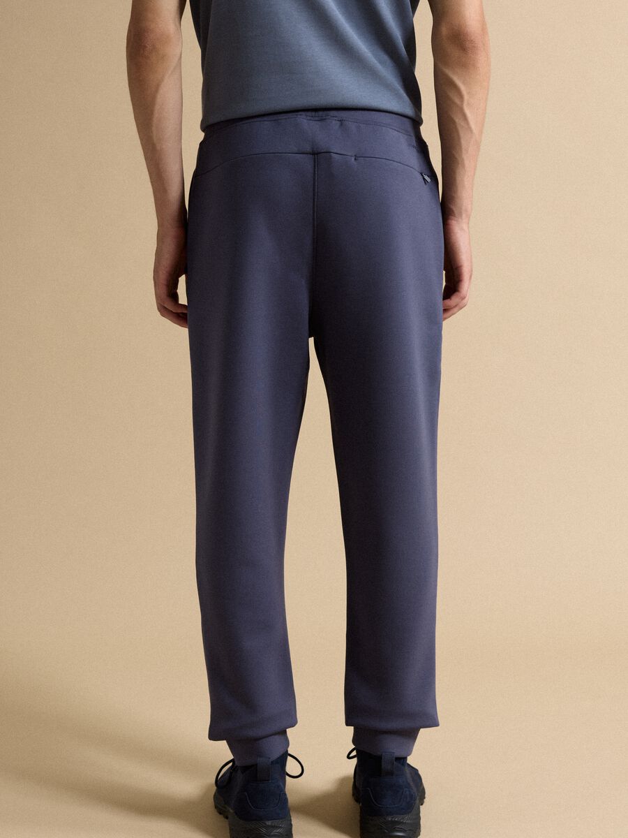 Blue regular-fit joggers in Easy Dry stretch fabric_3