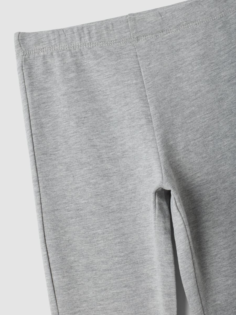 Grey skinny-fit leggings in stretch organic cotton_2