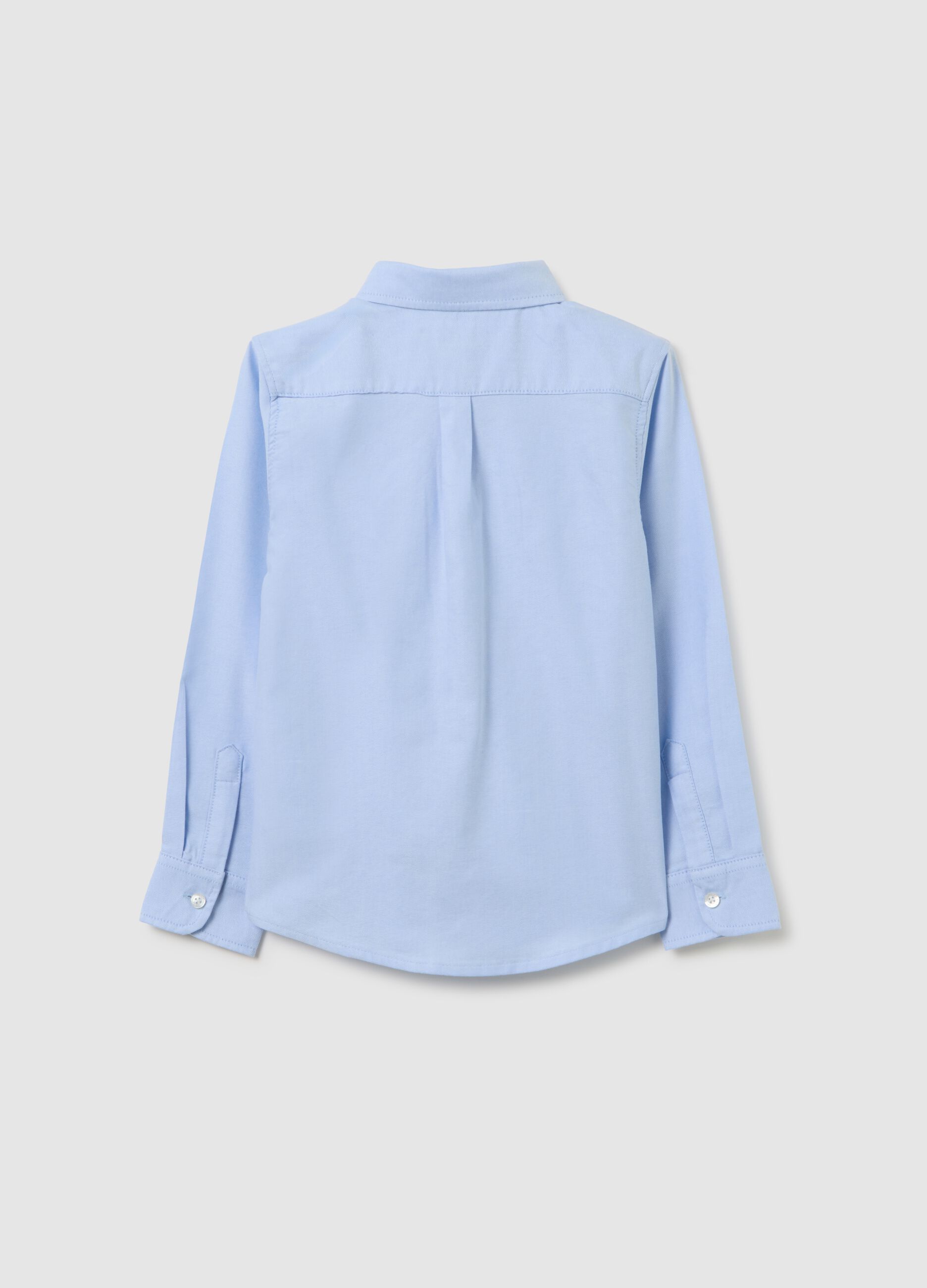 Children's blue regular fit pure cotton shirt