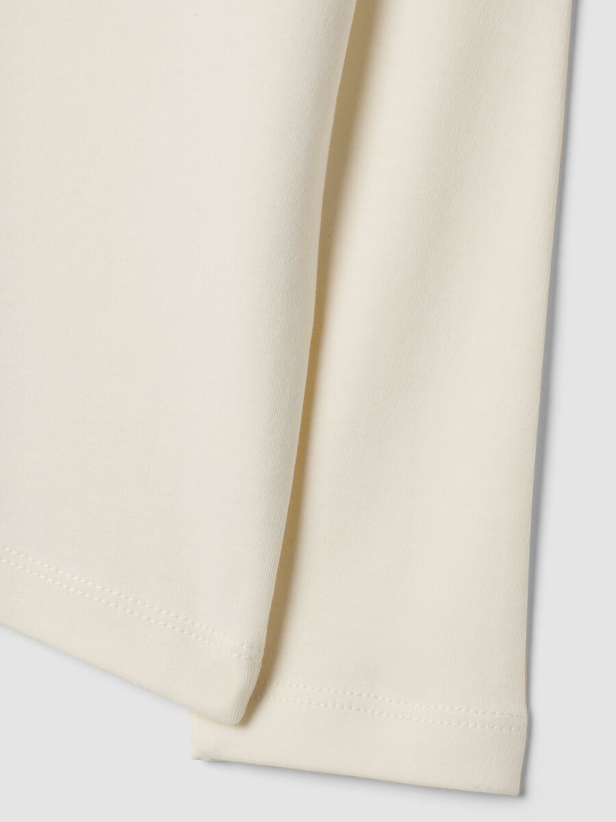 White roll-neck T-shirt in pure organic cotton_3