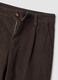 Brown ribbed regular-fit stretch cotton trousers_2